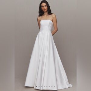 Strapless A-Line Taffeta Wedding Gown